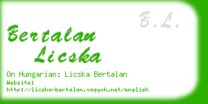 bertalan licska business card